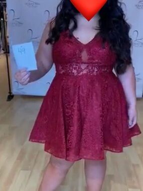 Short Red Lace Dress